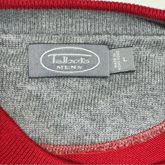 Talbots Men's Red Crew Neck Cotton Sweater Size Large - Picture 6 of 8